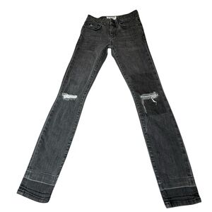 Derek Lam 10 Crosby Jeans Womens 24 Devi Mid Rise Authentic Skinny Black